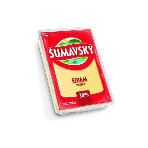 Eidam plátky 30% 100g ŠUMAVSKÝ (124056.05)