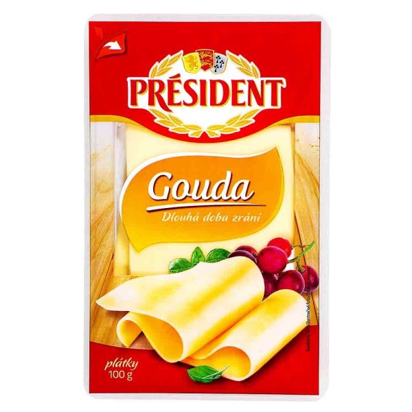 Gouda plátky 100g Président (124102.05)