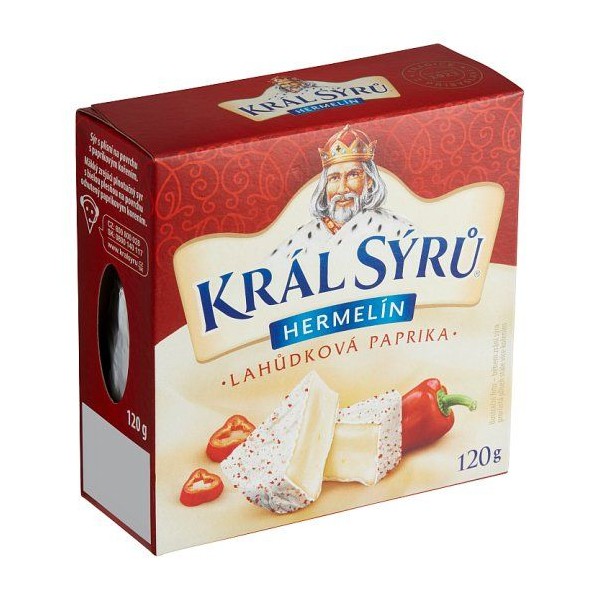 Král sýrů Hermelín paprika 120g (124251.05)