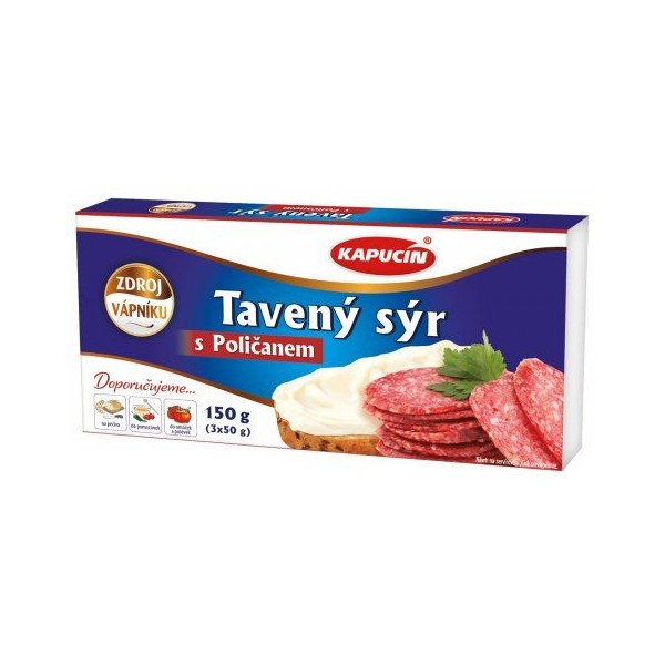 Sýr tavený 150g Kapucín s poličanem (124522.05)